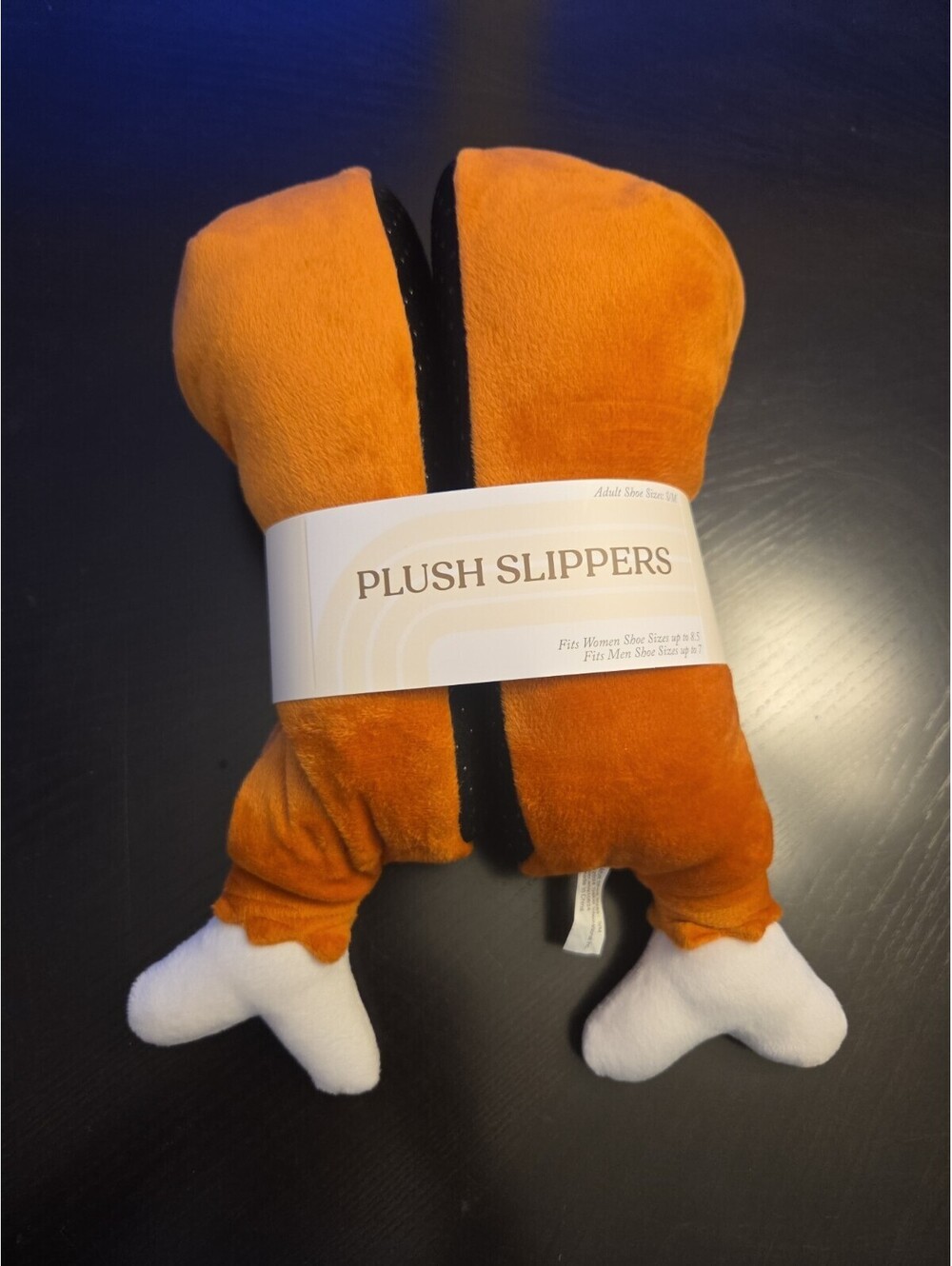 2024 Target Bullseye Turkey Leg Drumstick Slippers Adult S/M White Elephant NEW